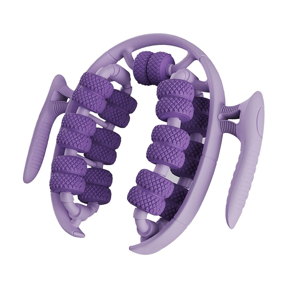 Purple 26 Wheels Annular Leg Clamp Massager Leg Massage Device Muscle Relaxer