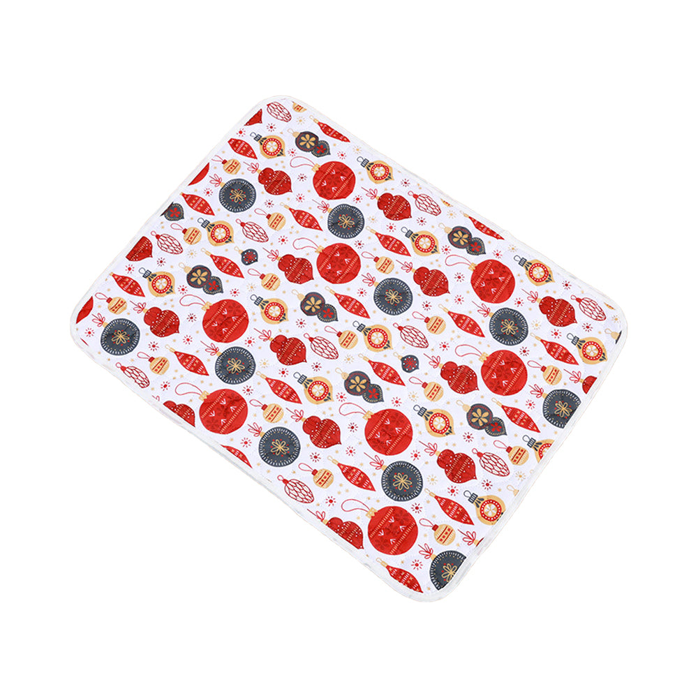 100x70cm Christmas Printed Reusable Pet Dog Training Pads Pee Mat Bed Mat Style1