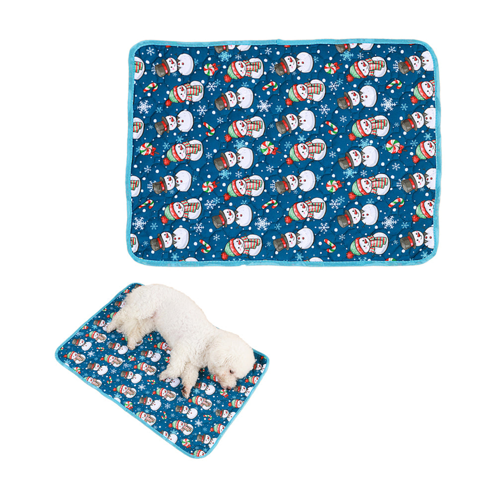 100x70cm Christmas Printed Reusable Pet Dog Training Pads Pee Mat Bed Mat Style3