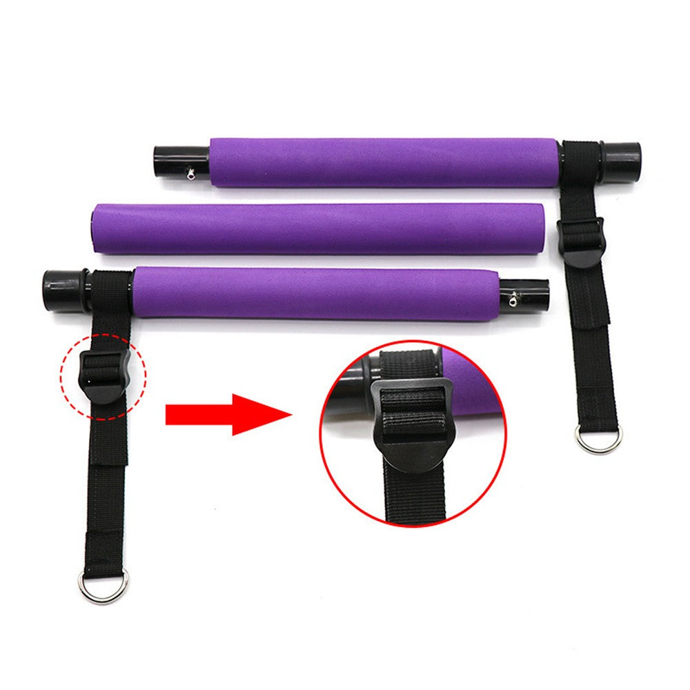 Portable Pilates Stretch Rope Gym Stick Set Yoga Exercise Bar Pilates Trainer Rope