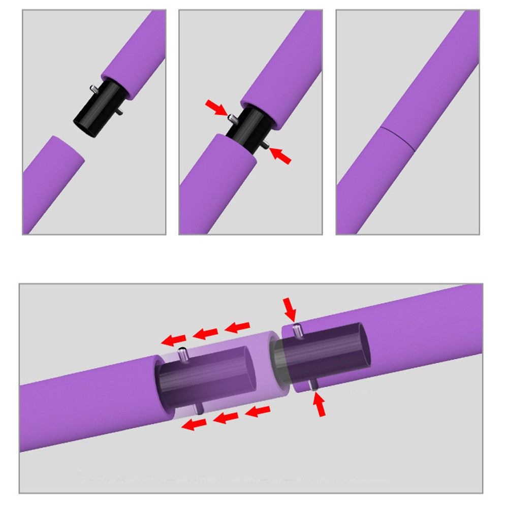 Portable Pilates Stretch Rope Gym Stick Set Yoga Exercise Bar Pilates Trainer Rope