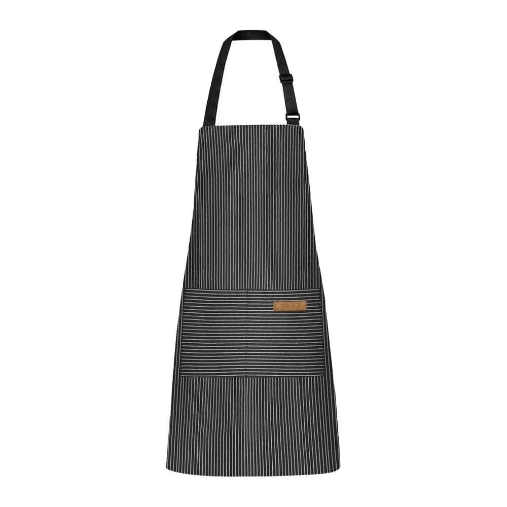 2Pcs Kitchen Cooking Aprons Gardening Aprons with 2 Pockets - Black