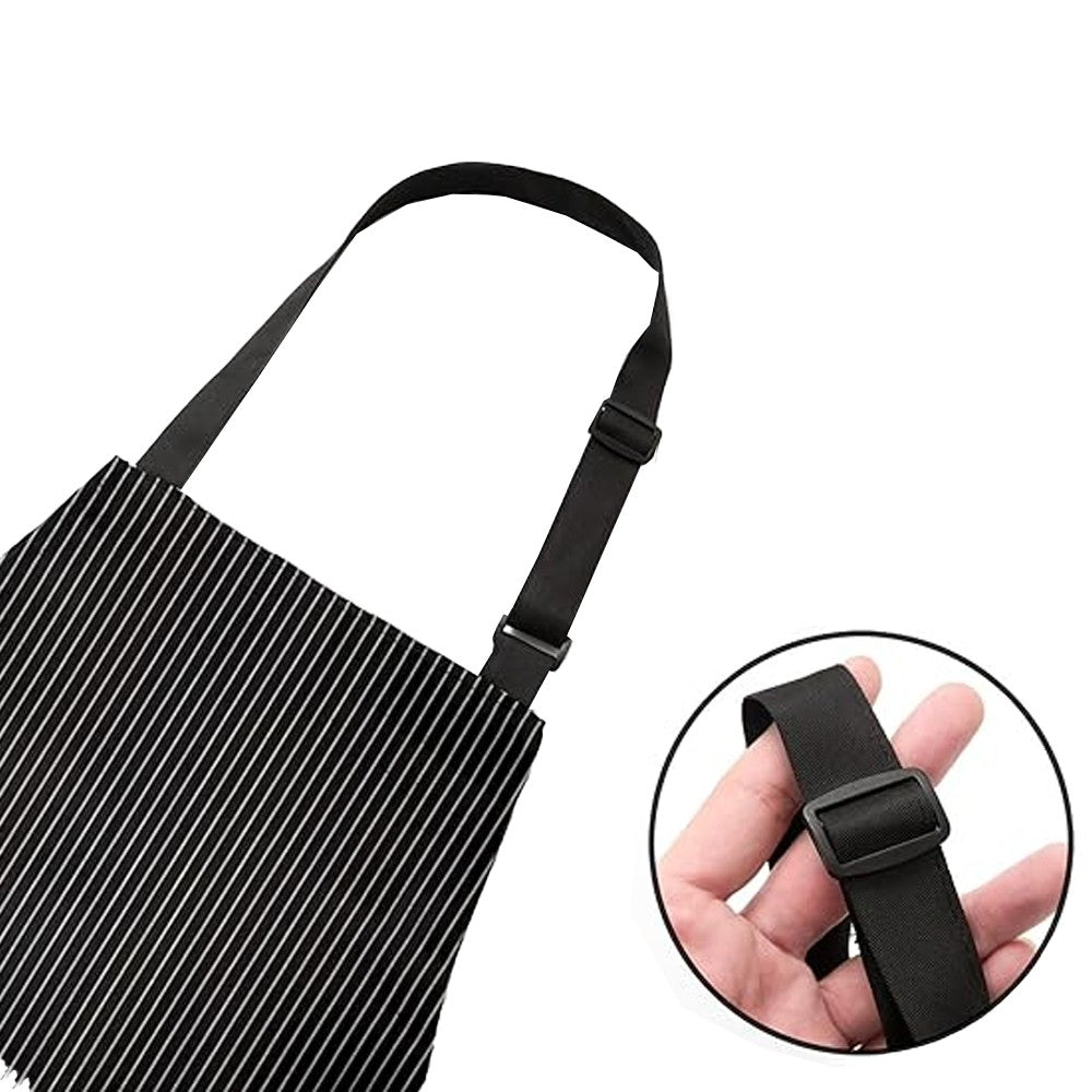 1Pc Kitchen Cooking Aprons Gardening Aprons with 2 Pockets - Black