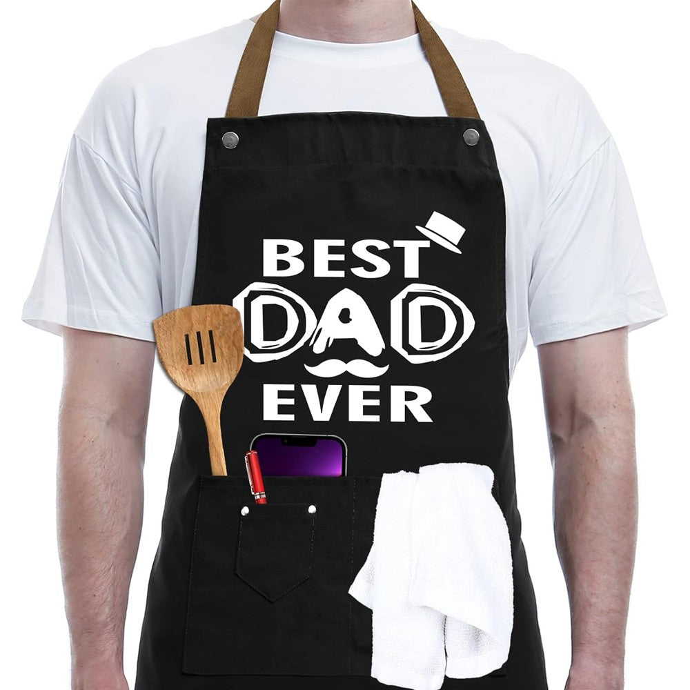 Letters Printed Kitchen Cooking Aprons Gardening Aprons with 2 Pockets - Style 1