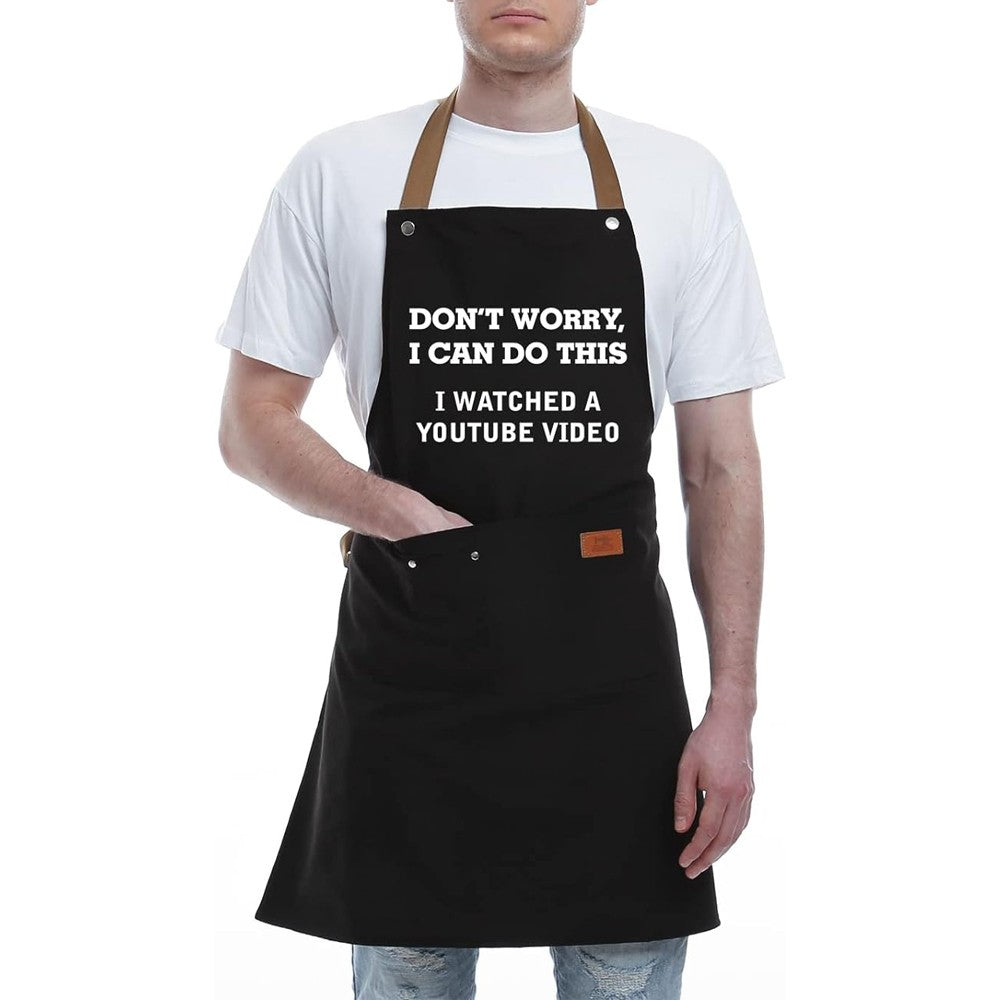 Letters Printed Kitchen Cooking Aprons Gardening Aprons with 2 Pockets - Style 2