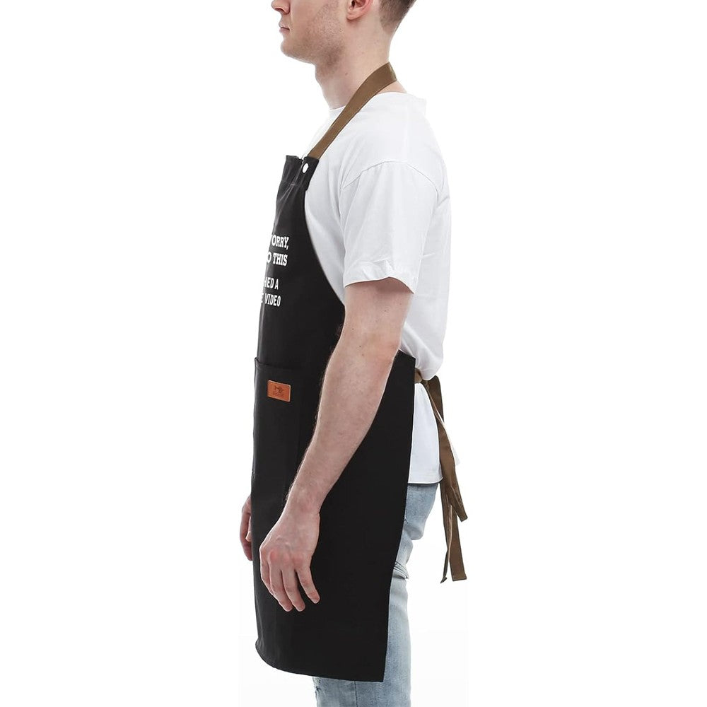 Letters Printed Kitchen Cooking Aprons Gardening Aprons with 2 Pockets - Style 2