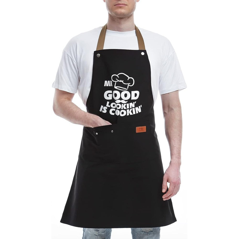 Letters Printed Kitchen Cooking Aprons Gardening Aprons with 2 Pockets - Style 4