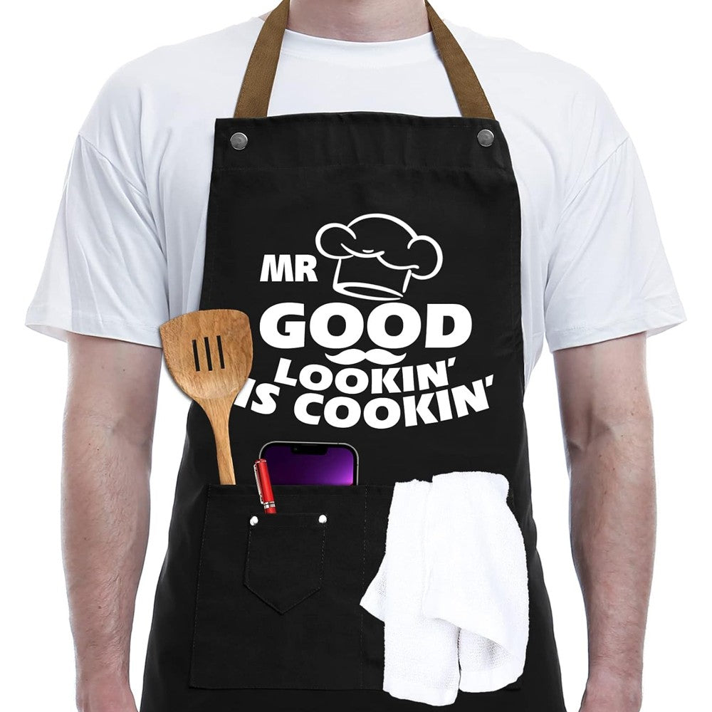 Letters Printed Kitchen Cooking Aprons Gardening Aprons with 2 Pockets - Style 4