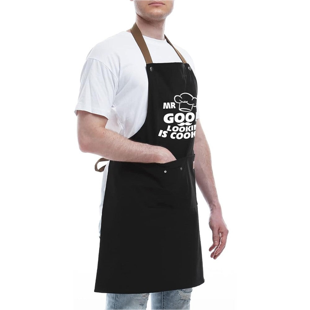 Letters Printed Kitchen Cooking Aprons Gardening Aprons with 2 Pockets - Style 4