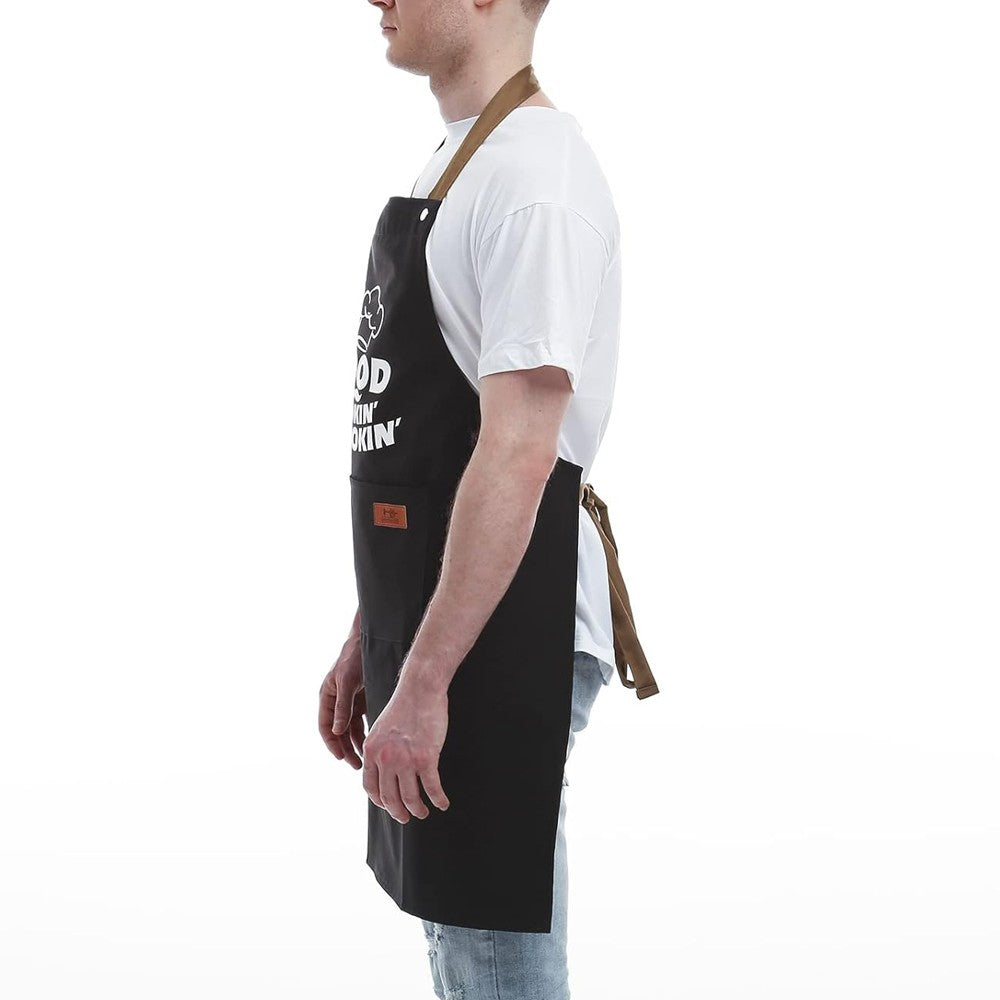 Letters Printed Kitchen Cooking Aprons Gardening Aprons with 2 Pockets - Style 4