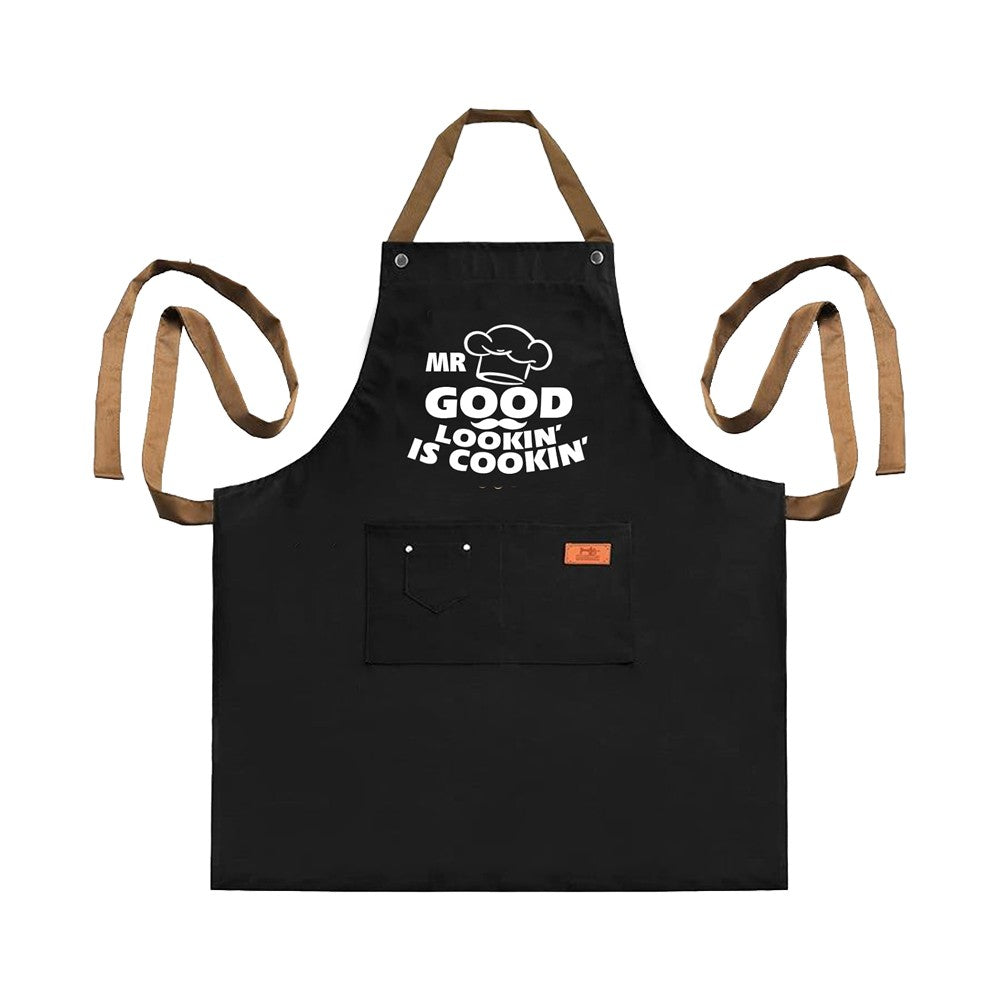 Letters Printed Kitchen Cooking Aprons Gardening Aprons with 2 Pockets - Style 4