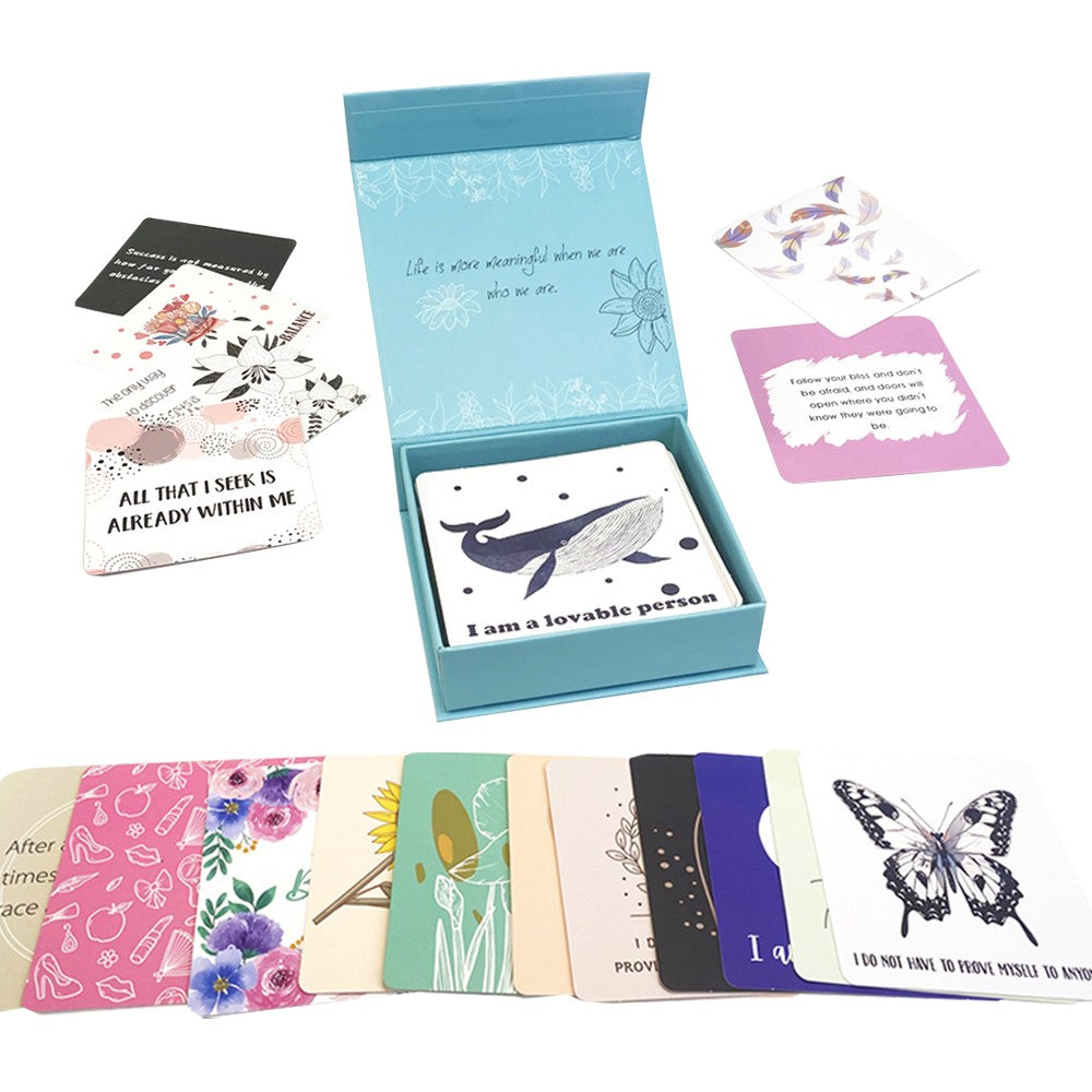 1 Set of 50 Positive Affirmations Cards for Women Motivational Quotes Cards Inspirational Cards Meditation Cards