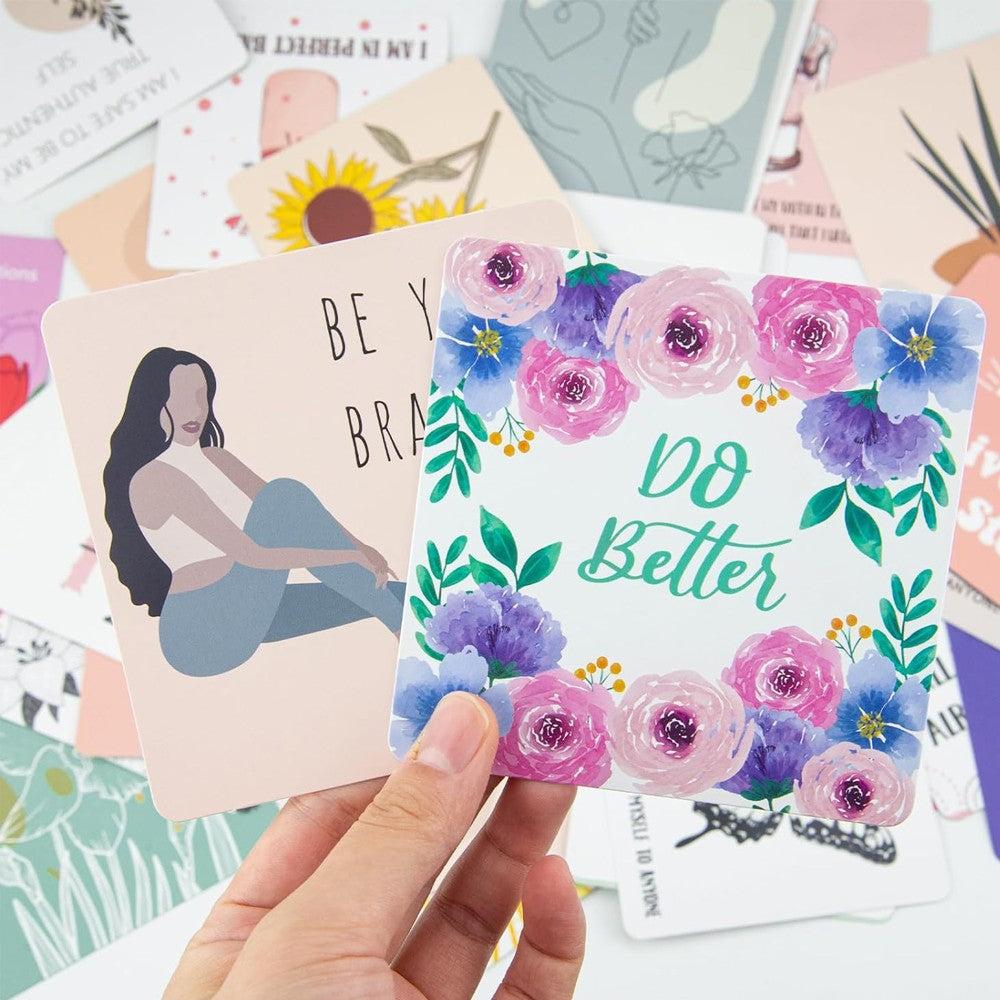 2 Sets of 50 Positive Affirmations Cards for Women Motivational Quotes Cards Inspirational Cards Meditation Cards