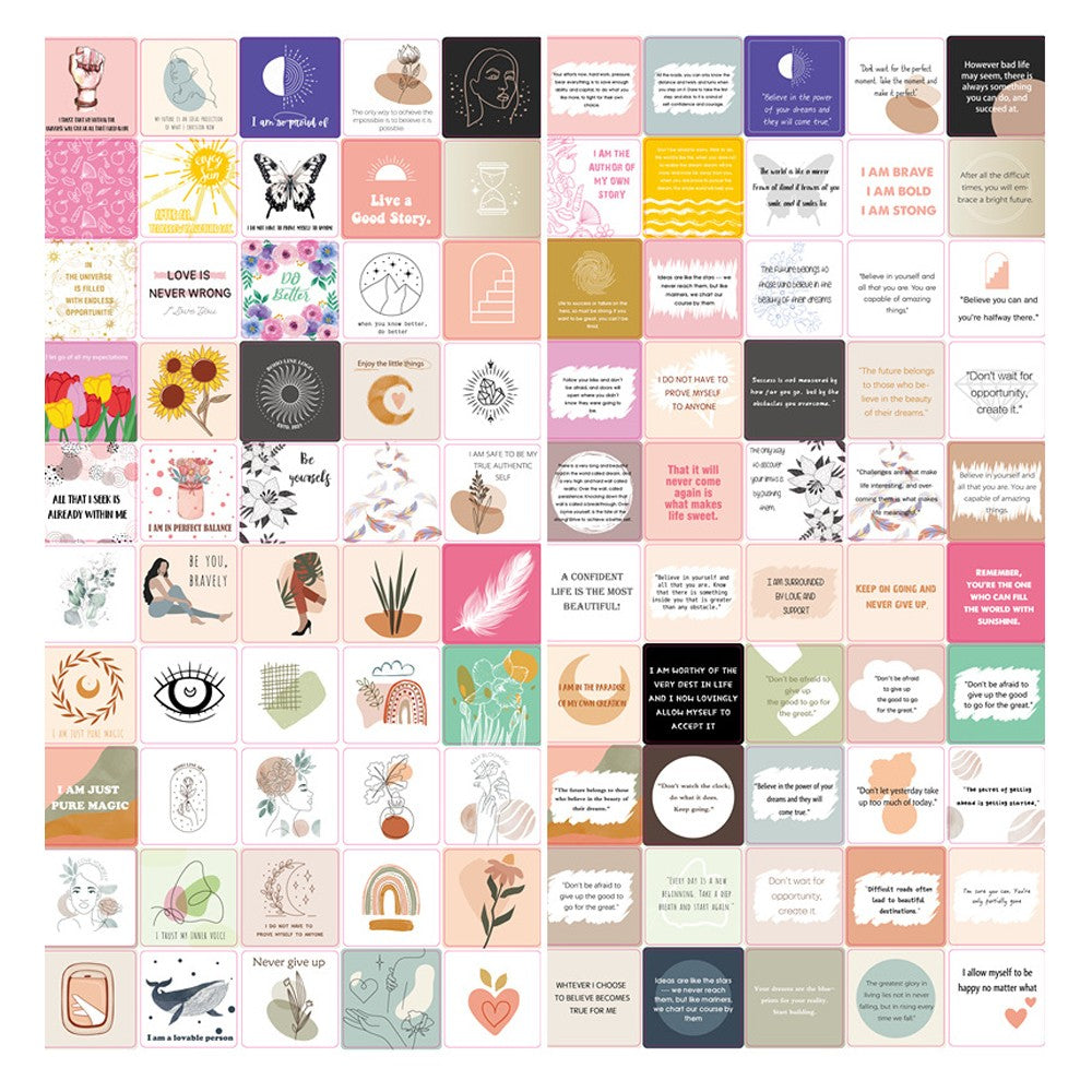 1 Set of 50 Positive Affirmations Cards for Women Motivational Quotes Cards Inspirational Cards Meditation Cards