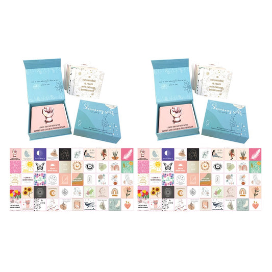 2 Sets of 50 Positive Affirmations Cards for Women Motivational Quotes Cards Inspirational Cards Meditation Cards