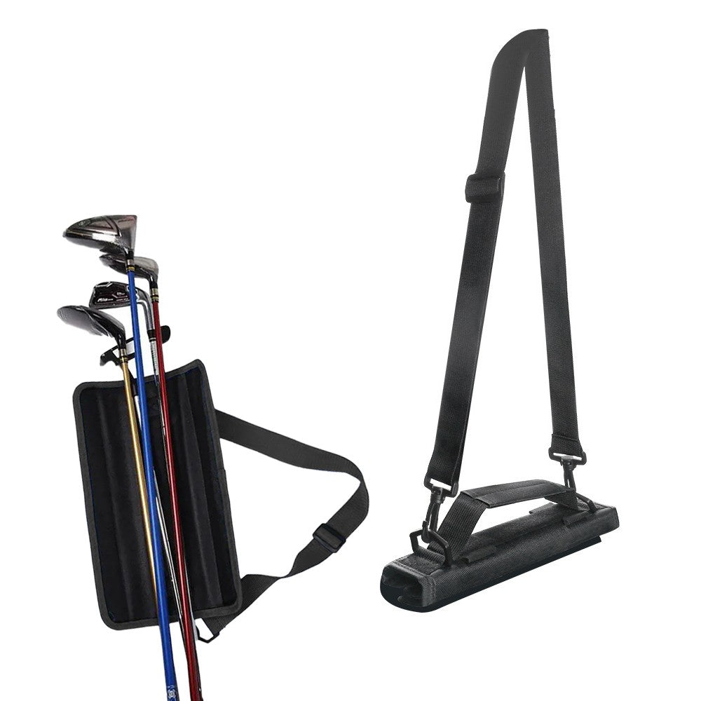 Portable Golf Club Bag Golf Accessories Bag with Adjustable Strap - Black