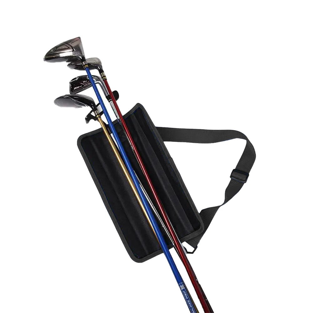 Portable Golf Club Bag Golf Accessories Bag with Adjustable Strap - Black