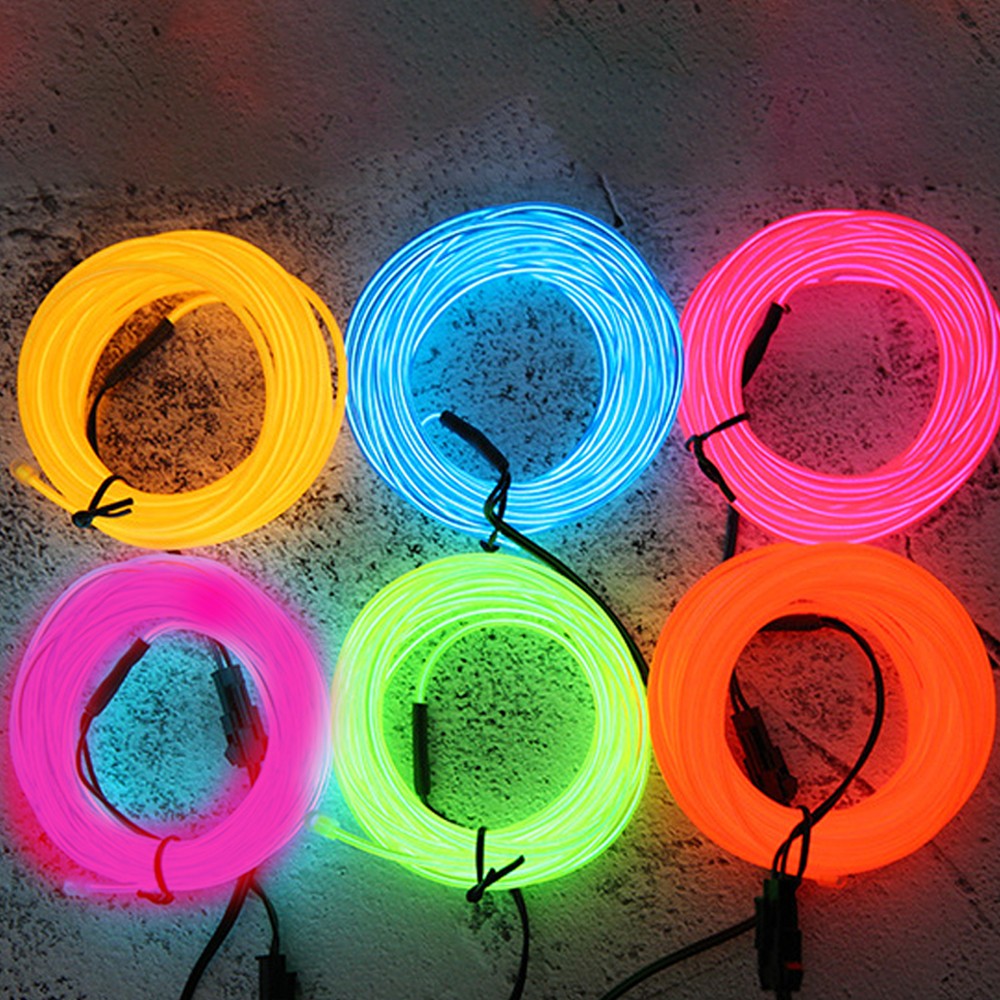 3M EL Wire Neon Glowing Light Strip for Halloween Christmas Party - Green