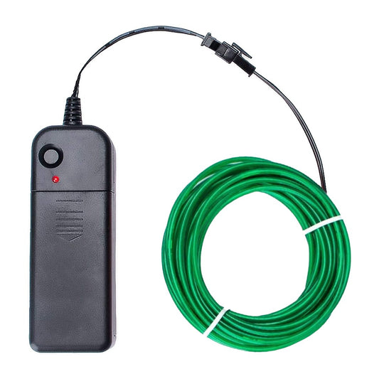 3M EL Wire Neon Glowing Light Strip for Halloween Christmas Party - Green