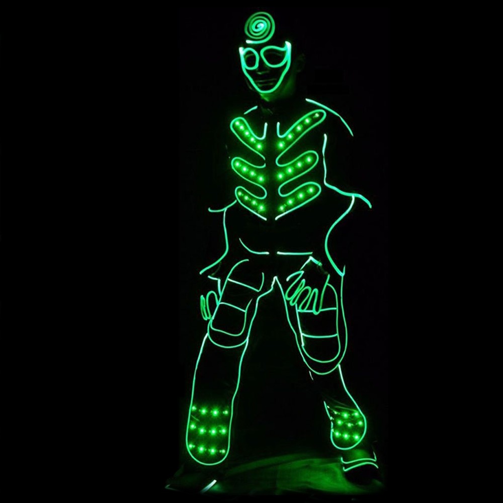 3M EL Wire Neon Glowing Light Strip for Halloween Christmas Party - Green