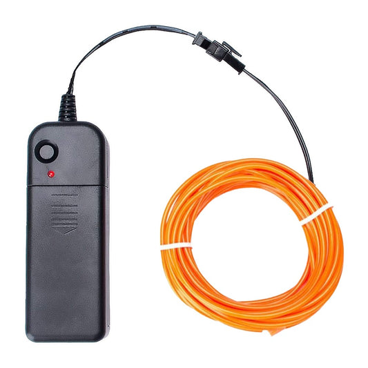 3M EL Wire Neon Glowing Light Strip for Halloween Christmas Party - Orange