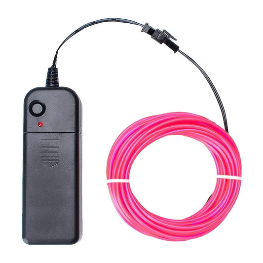 3M EL Wire Neon Glowing Light Strip for Halloween Christmas Party - Pink