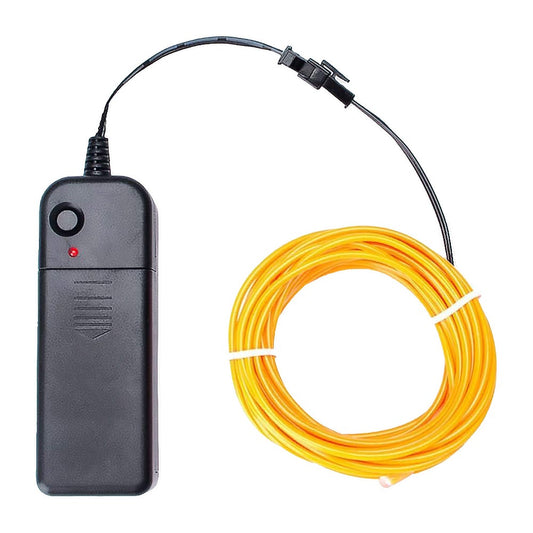 3M EL Wire Neon Glowing Light Strip for Halloween Christmas Party - Yellow