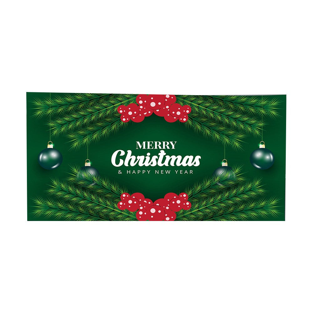 180x150cm Christmas Garage Door Banner Xmas Hanging Backdrop Decoration - Green