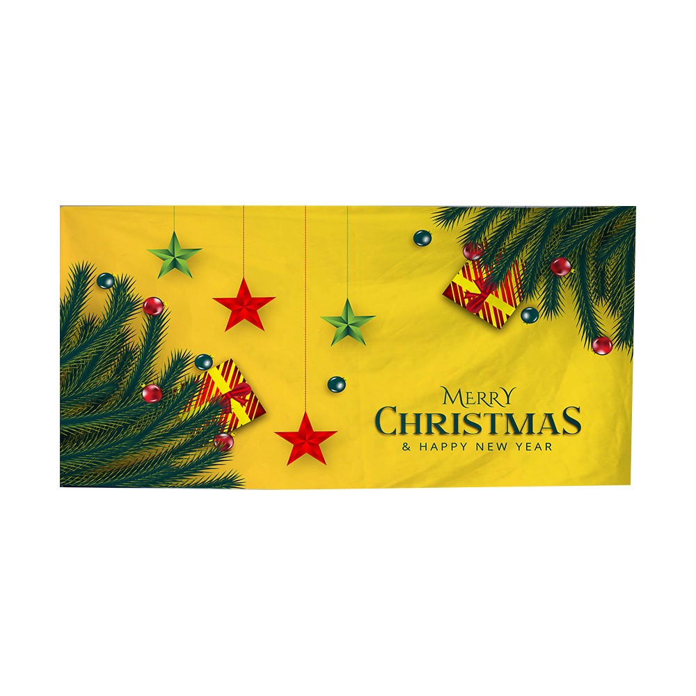 150x130cm Christmas Garage Door Banner Xmas Hanging Backdrop Decoration - Yellow