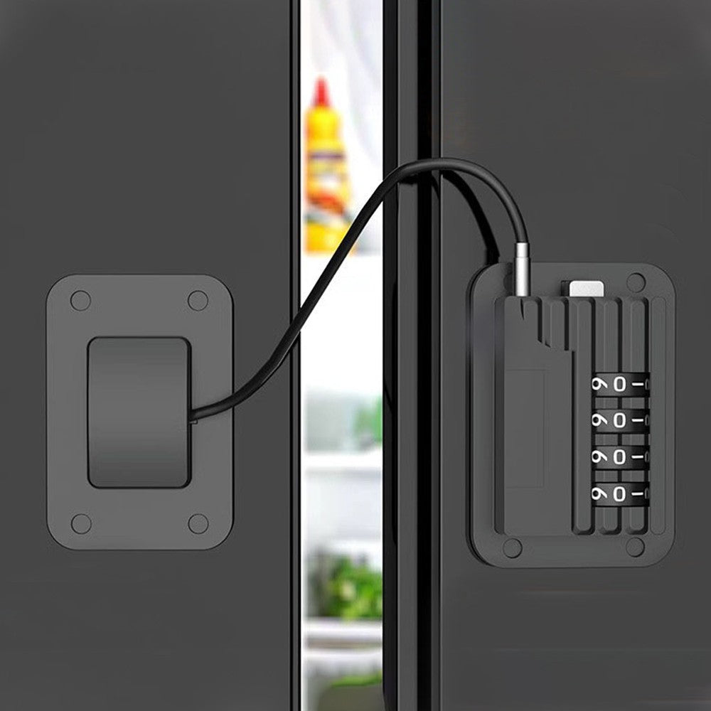 Child Proof Refrigerator Door Lock Child Safety Fridge Locks with Password - Black