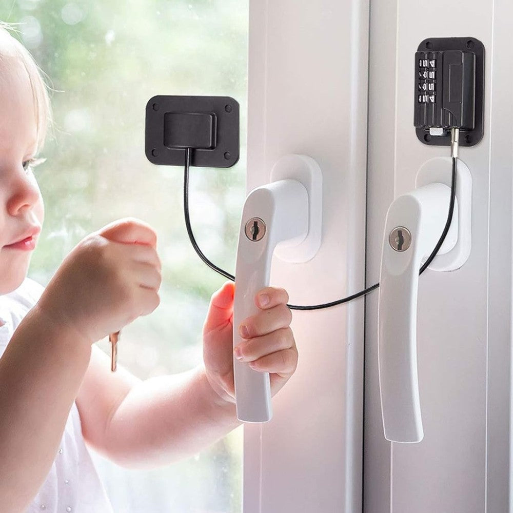 Child Proof Refrigerator Door Lock Child Safety Fridge Locks with Password - Black