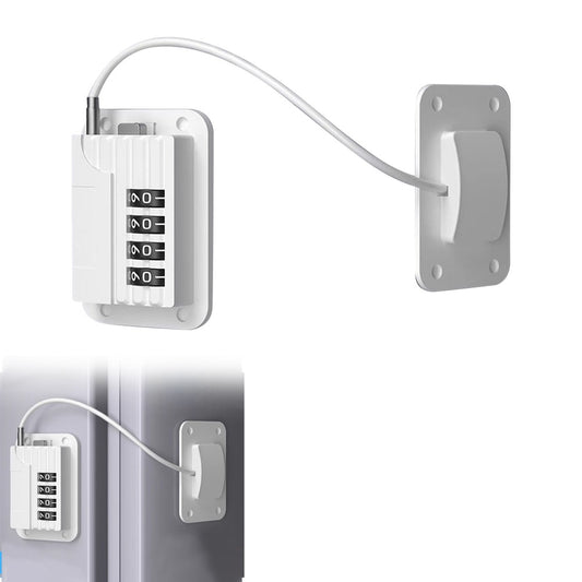 Child Proof Refrigerator Door Lock Child Safety Fridge Locks with Password - White