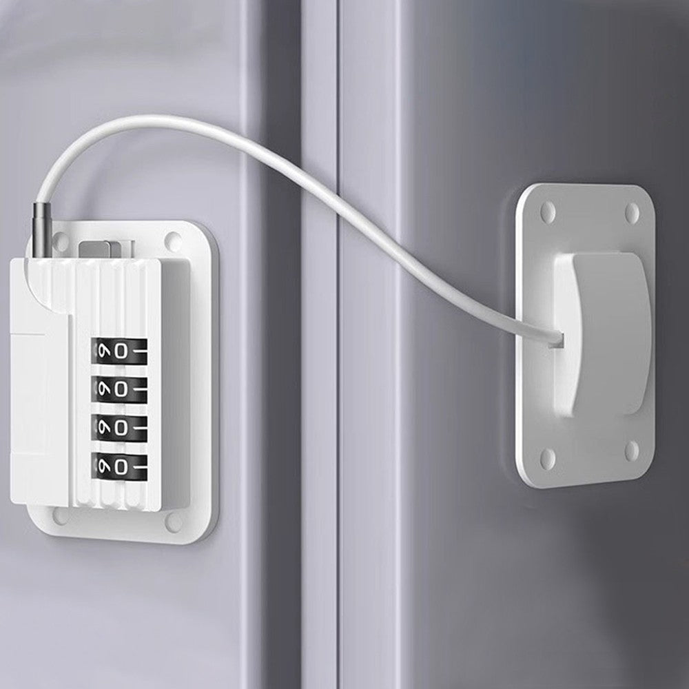 Child Proof Refrigerator Door Lock Child Safety Fridge Locks with Password - White