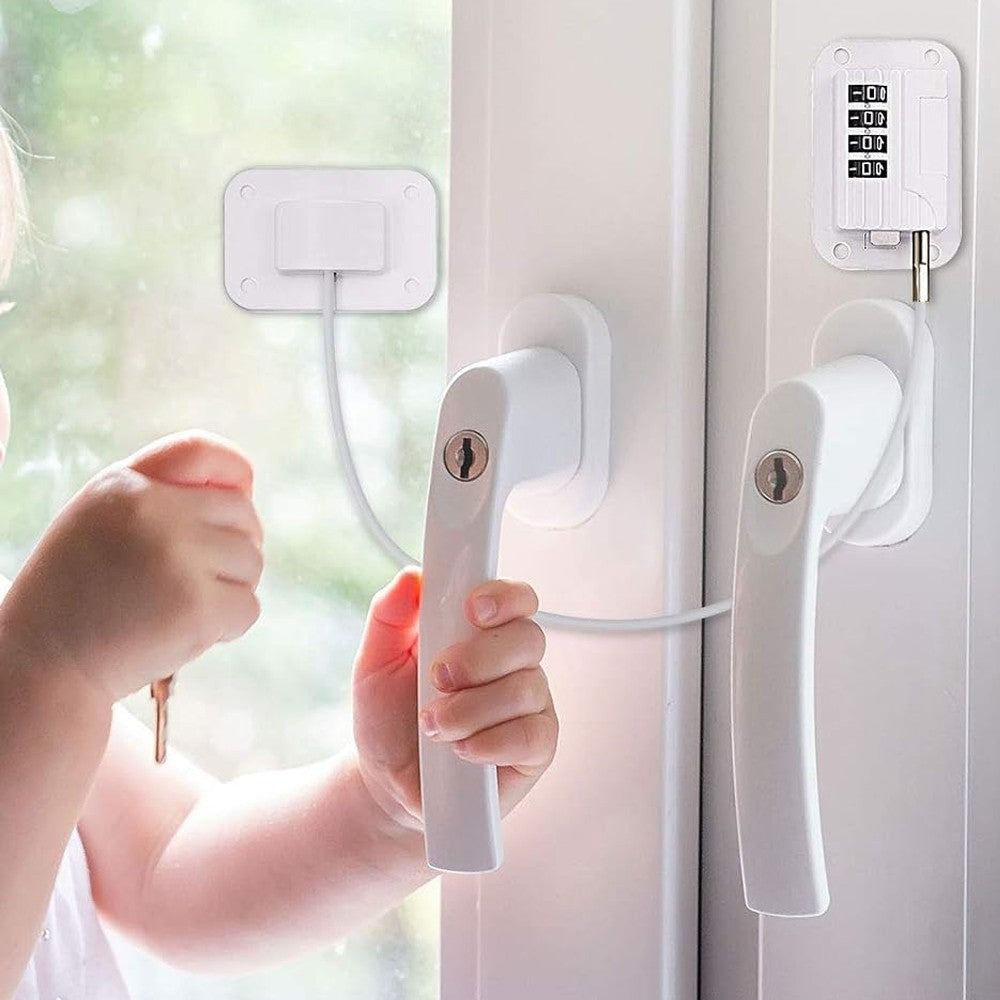 Child Proof Refrigerator Door Lock Child Safety Fridge Locks with Password - White