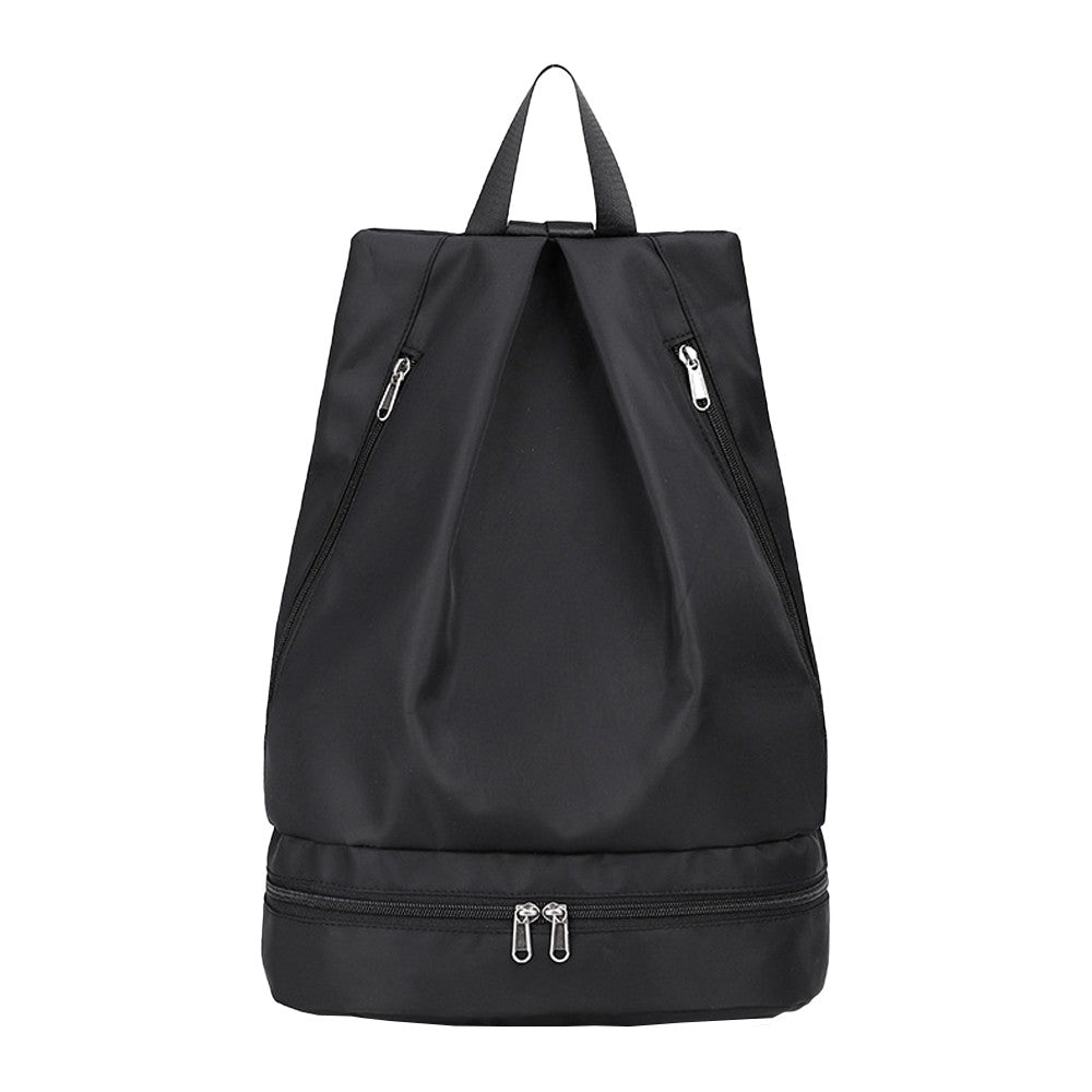 Travel Gym Backpack Dry and Wet Separation Sports Bag with Shoes Compartment - Black