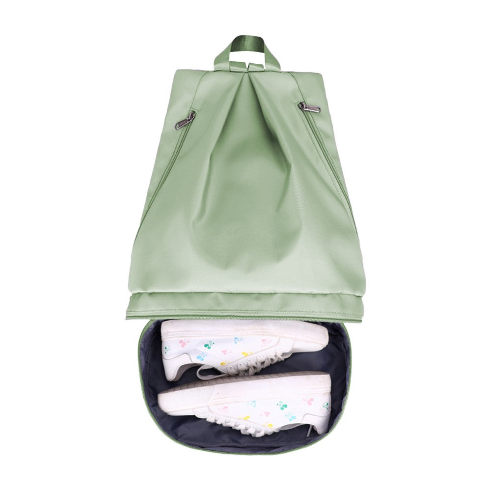 Travel Gym Backpack Dry and Wet Separation Sports Bag with Shoes Compartment - Green
