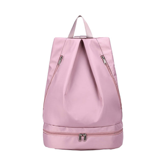Travel Gym Backpack Dry and Wet Separation Sports Bag with Shoes Compartment - Pink