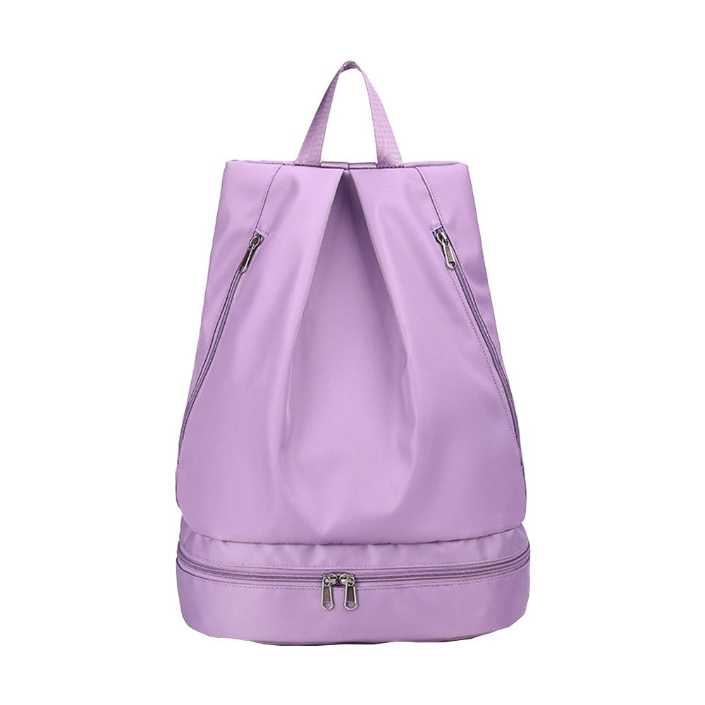 Travel Gym Backpack Dry and Wet Separation Sports Bag with Shoes Compartment - Purple