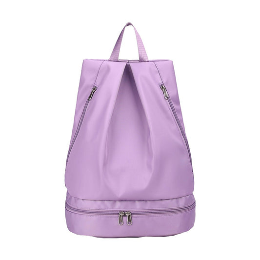 Travel Gym Backpack Dry and Wet Separation Sports Bag with Shoes Compartment - Purple