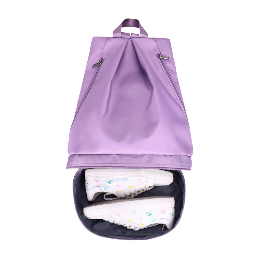 Travel Gym Backpack Dry and Wet Separation Sports Bag with Shoes Compartment - Purple