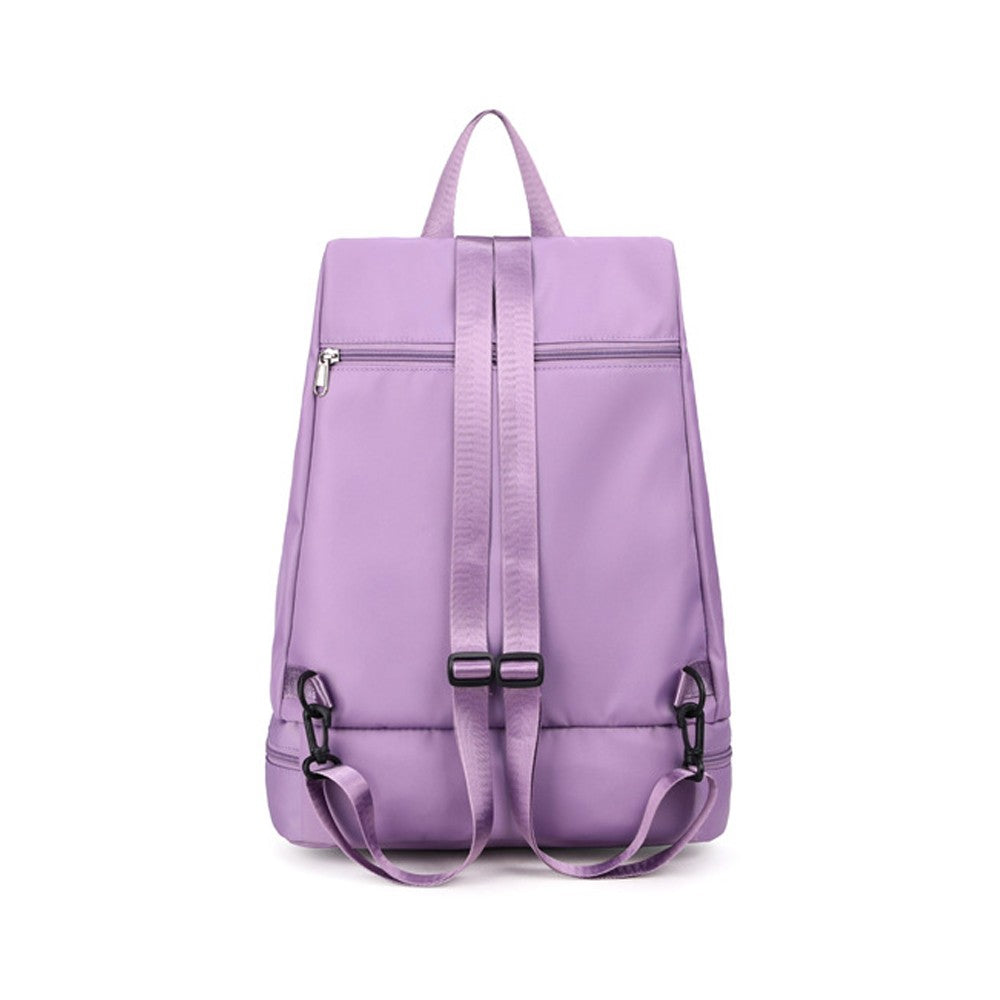 Travel Gym Backpack Dry and Wet Separation Sports Bag with Shoes Compartment - Purple
