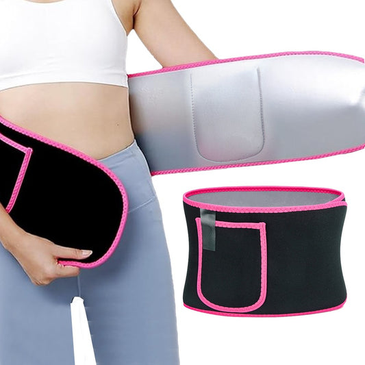 Women Waist Trainer Sweat Band Sport Waist Shaper Belt - Pink