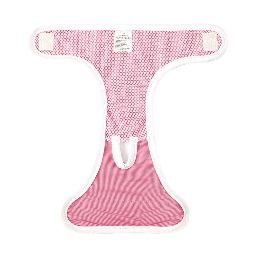 2Pcs Reusable Female Dog Nappy Diapers Hygiene Pants Sanitary Pants - Pink S