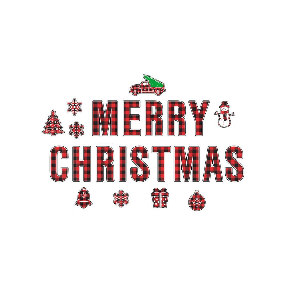 1 Set of 24-Piece Magnetic Christmas Garage Door Decal Xmas Garage Door Decor