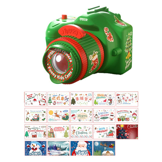 Christmas Projector Toy Children Cartoon Light Up Camera Projector - Green