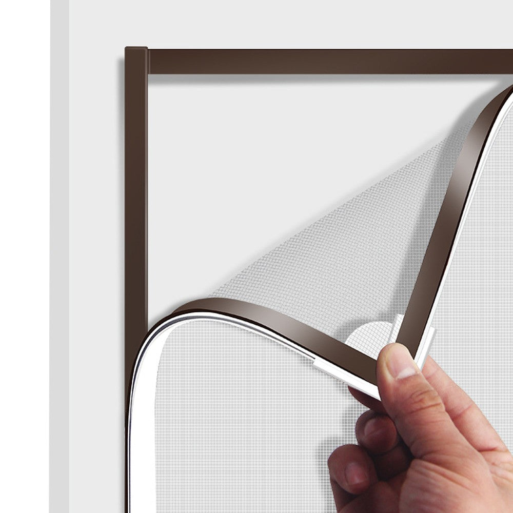60x100cm Adjustable DIY Magnetic Window Screen with White PE Strip