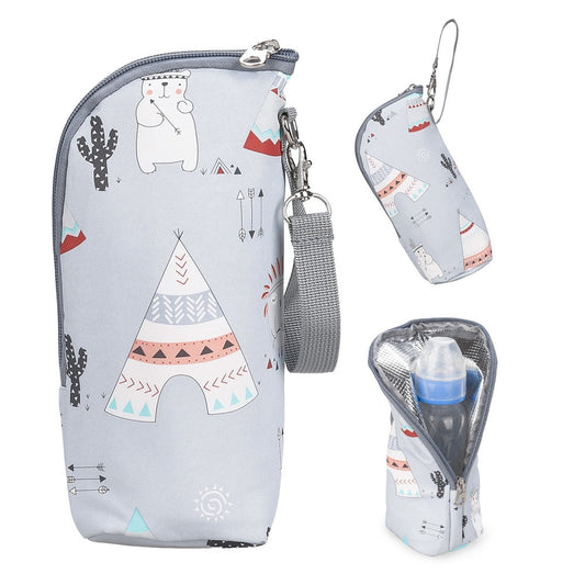 Portable Baby Feeding Milk Bottle Warmer Bag Baby Bottle Holder - Style 2