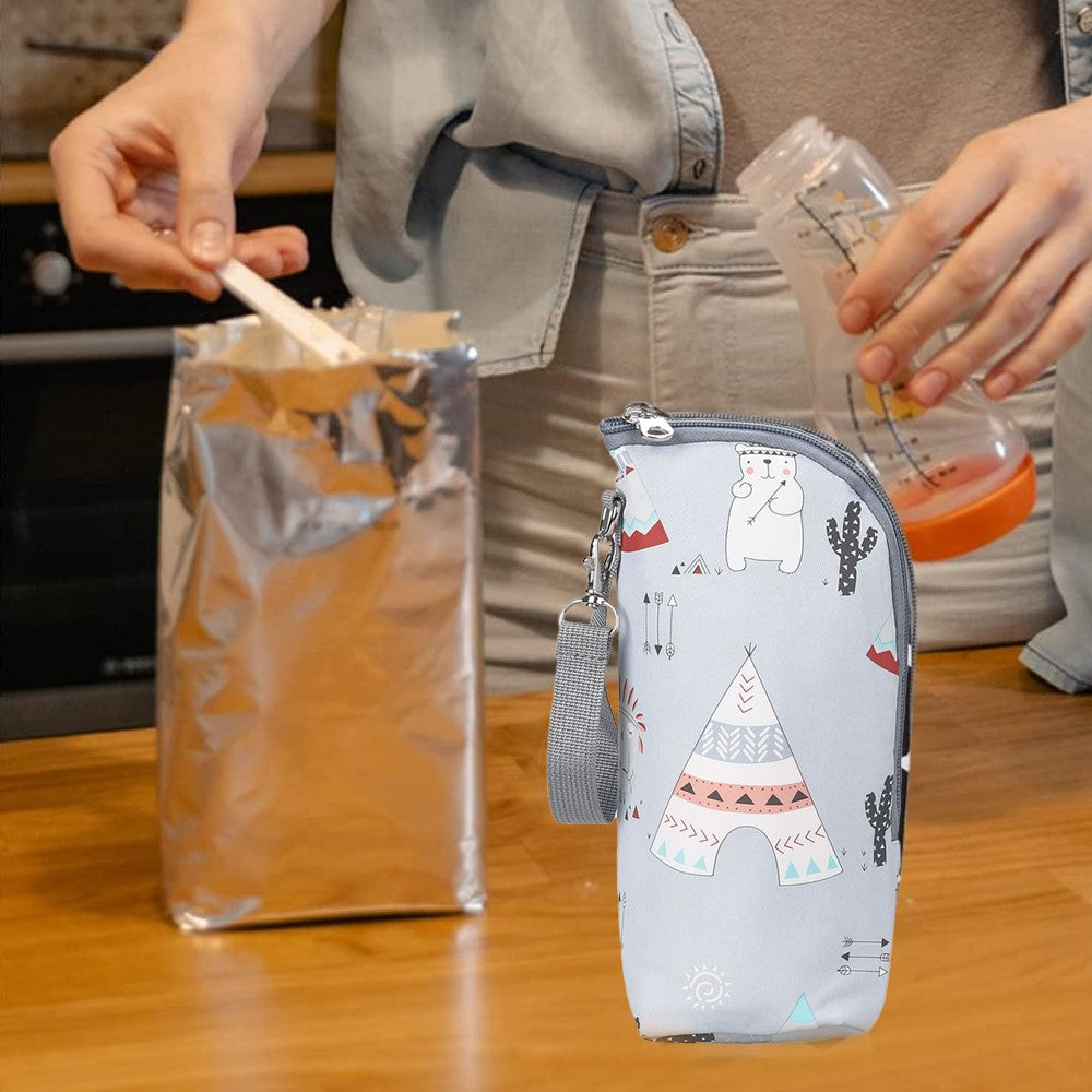 Portable Baby Feeding Milk Bottle Warmer Bag Baby Bottle Holder - Style 2