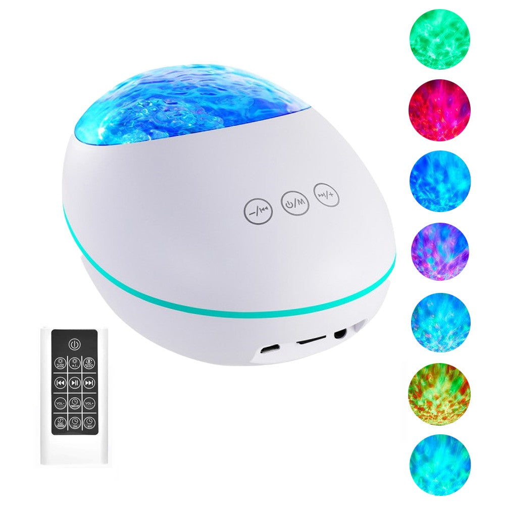 Ocean Projector Light Night Light White Noise Projection Lamp with 8 Modes