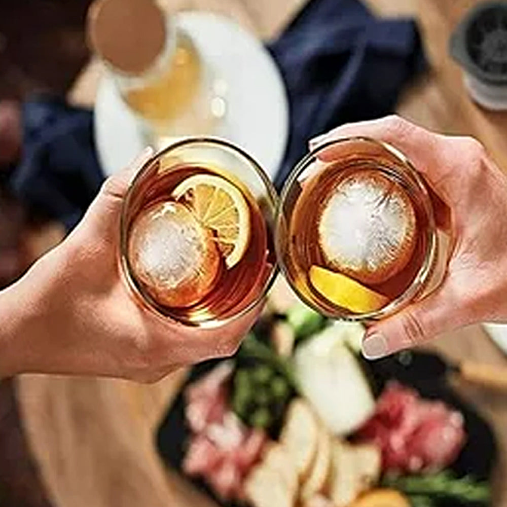 4Pcs Ice Ball Makers Large Round Ice Cube Moulds with Small Funnel